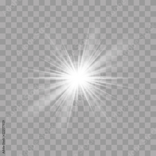 Light rays flash sun star s...