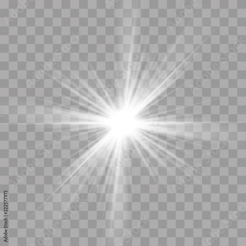 Light rays flash effect of ...