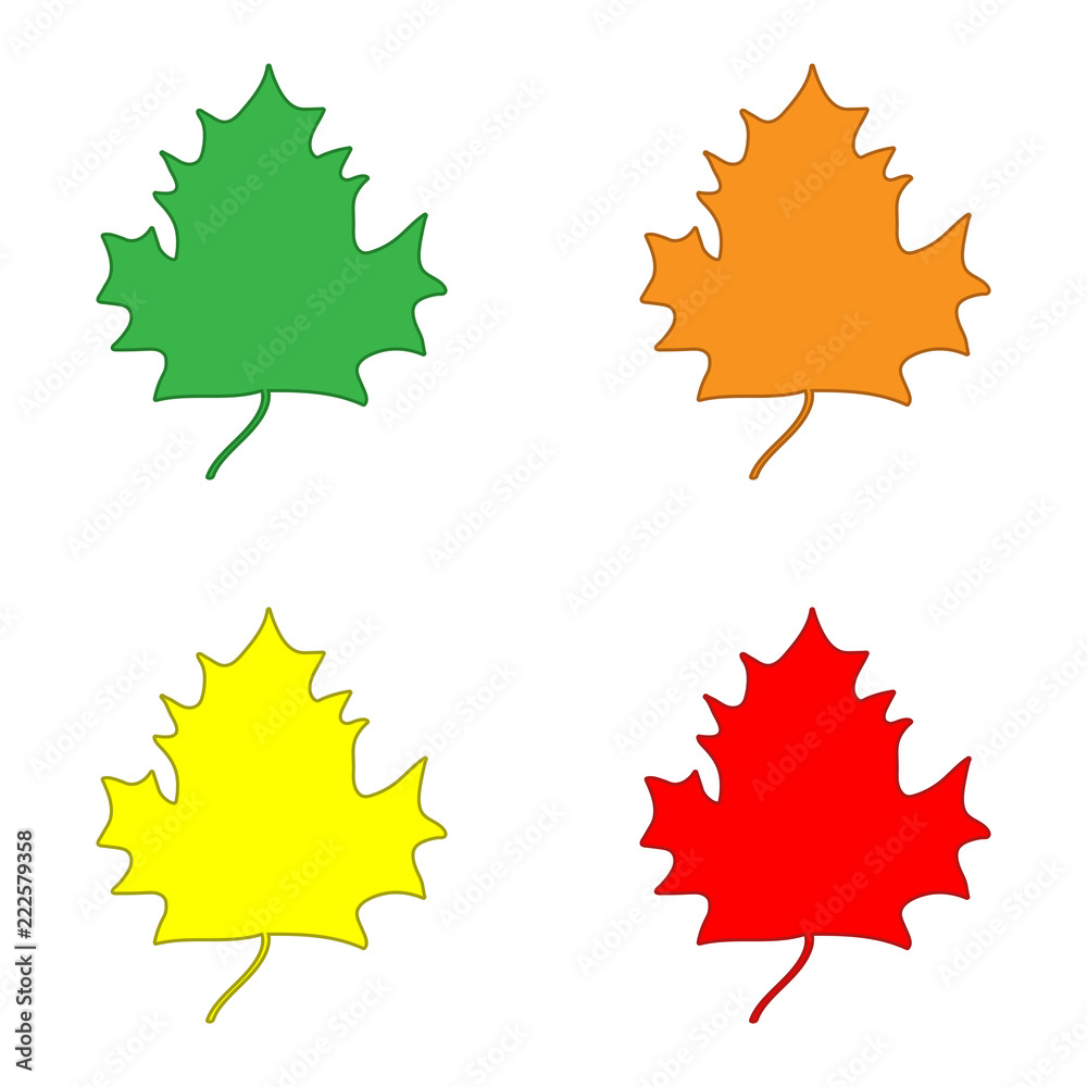 Maple leaf color sign set 6.08 Maple leaf color sign set 6.08