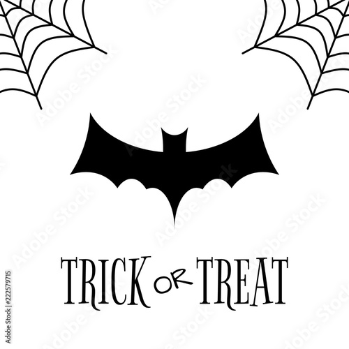 trick or treat, white halloween greetings card