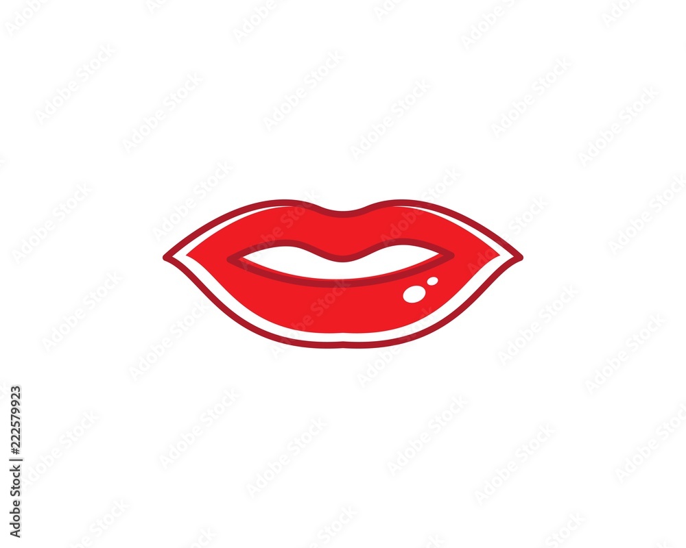 Obraz premium lips icon vector