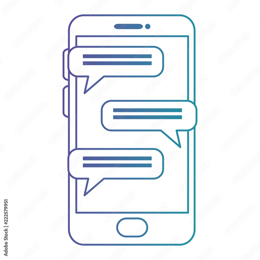 smartphone with chat application smartphone with chat application