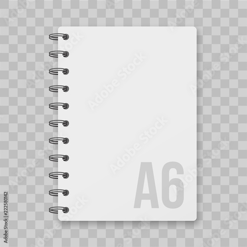 Notepad blocknote vector isolated mockup