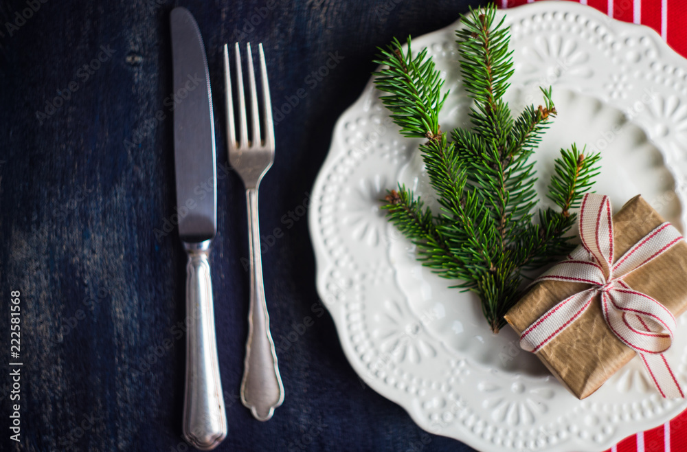 Christmas table setting Christmas table setting