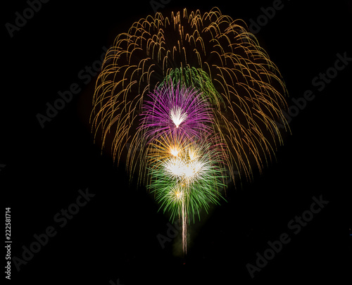 Color full fireworks, Fireworks, Fireworks on black background