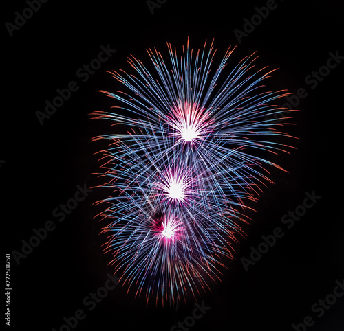 Color full fireworks, Fireworks, Fireworks on black background