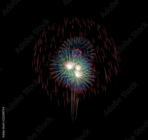Color full fireworks, Fireworks, Fireworks on black background