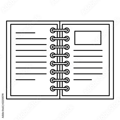 notebook school isolated icon © Gstudio