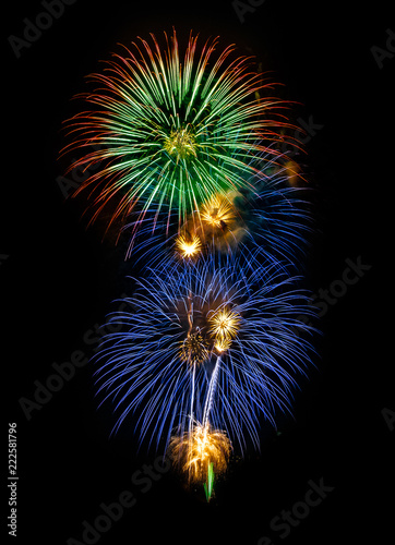 Color full fireworks, Fireworks, Fireworks on black background