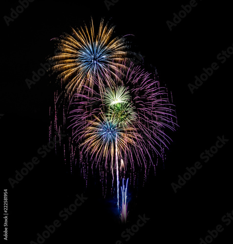Color full fireworks, Fireworks, Fireworks on black background