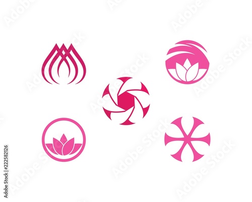 flowers design logo Template