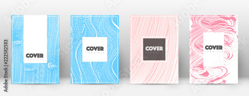 Cover page design template. Hipster brochure layout. Brilliant trendy abstract cover page. Pink and 