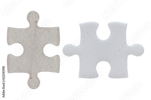 puzzle piece isolated on white background - clipping paths