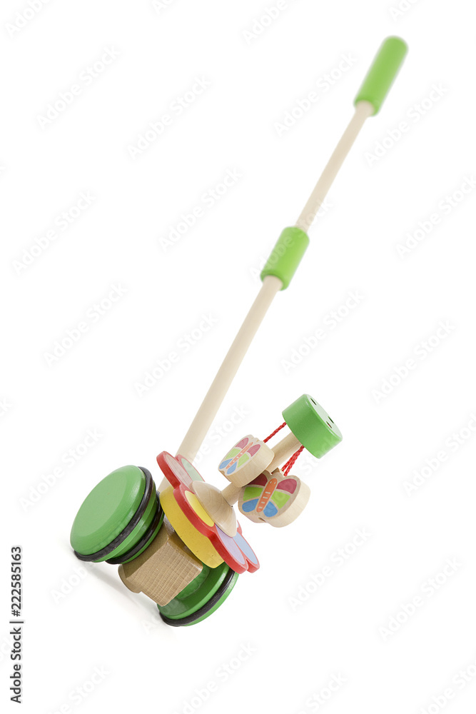 Fototapeta premium Wooden toy pusher Montessori