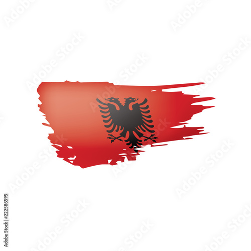 Albania flag  vector illustration on a white background
