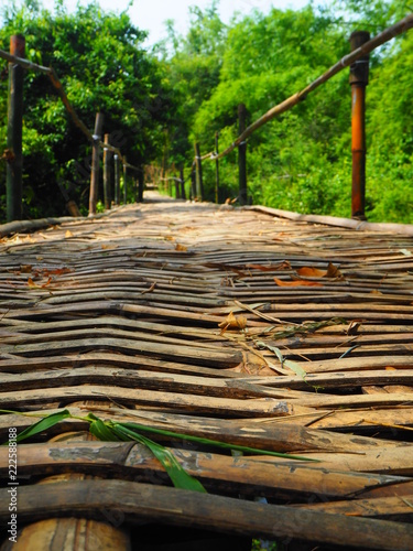 The bamboo bridge is based on the way of life of the community.