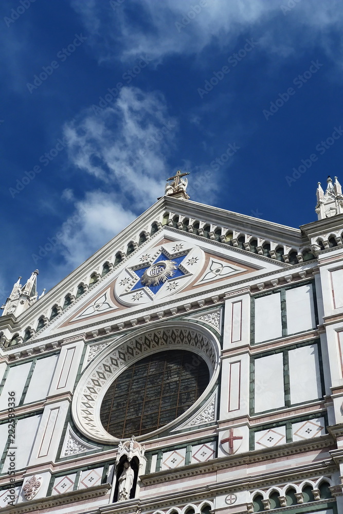 Fototapeta premium Detail of Santa Croce Basilica, Florence, Italy