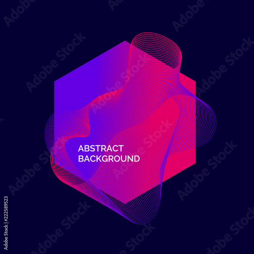 Vector abstract background with modern dynamic waves.