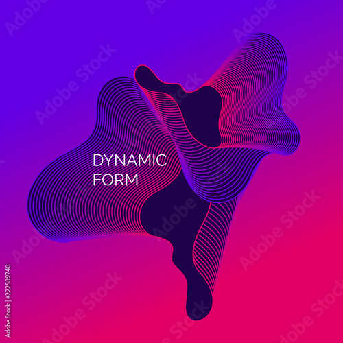 Bright abstract background with a dynamic waves of minimalist style.