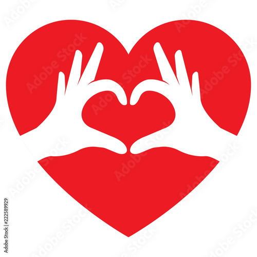 Hands making heart shape