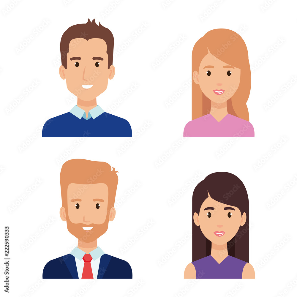 group of business people characters group of business people characters