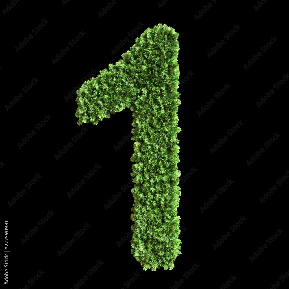 Green alphabet letter collection 3d illustration Green alphabet letter collection 3d illustration
