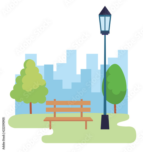 landscape park scene icon