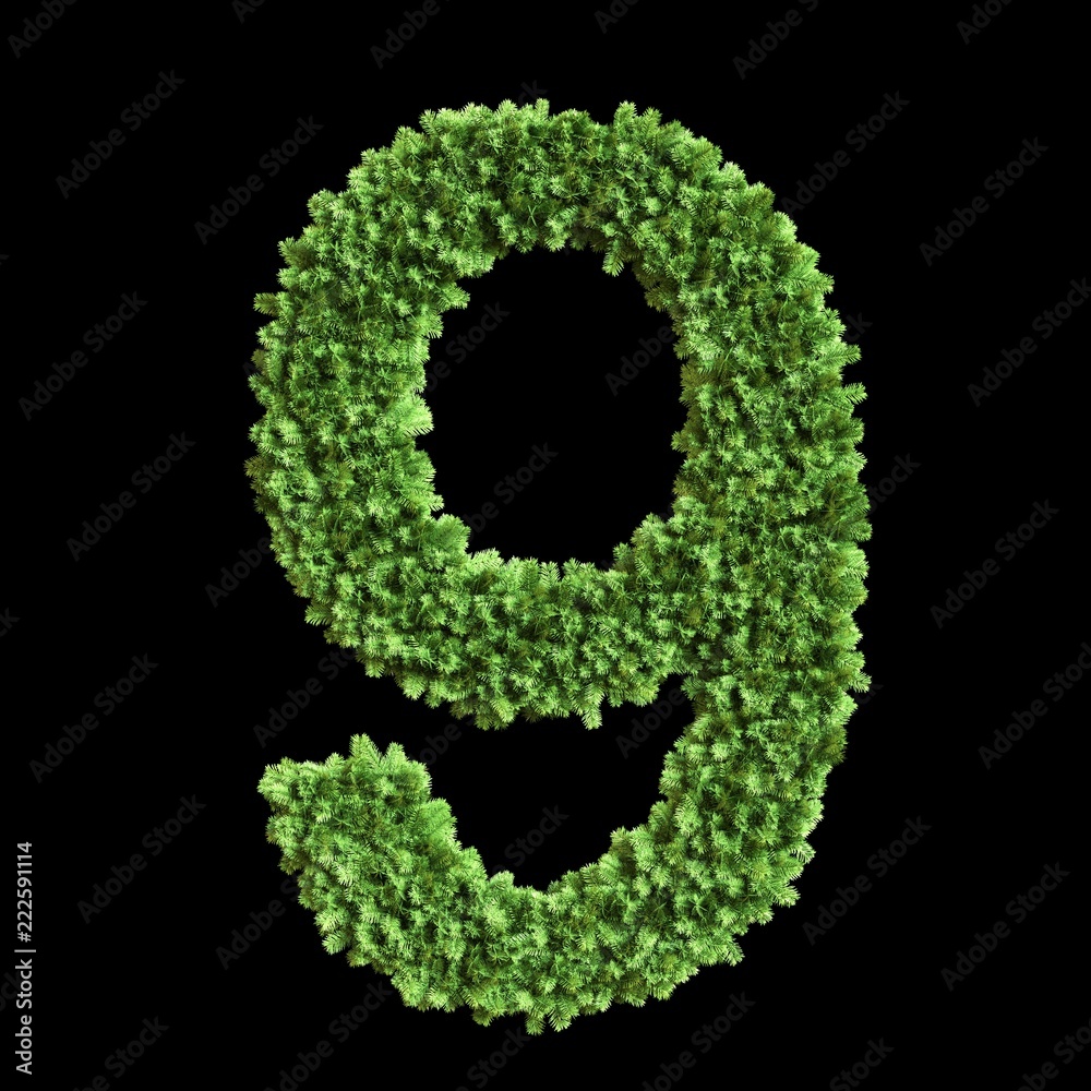 Green alphabet letter collection 3d illustration Green alphabet letter collection 3d illustration