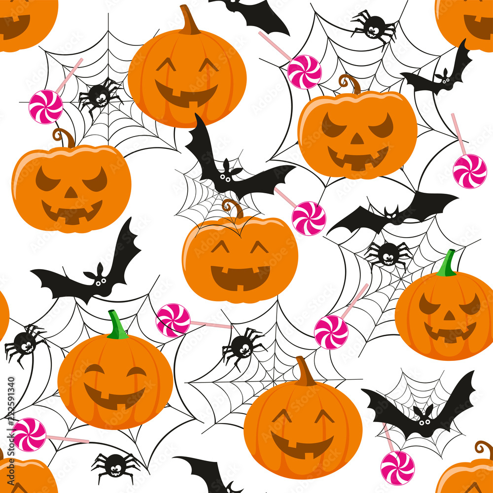 Halloween holiday, seamless background, pattern with pumpkin. Vector illustration. Halloween holiday, seamless background, pattern with pumpkin. Vector illustration.