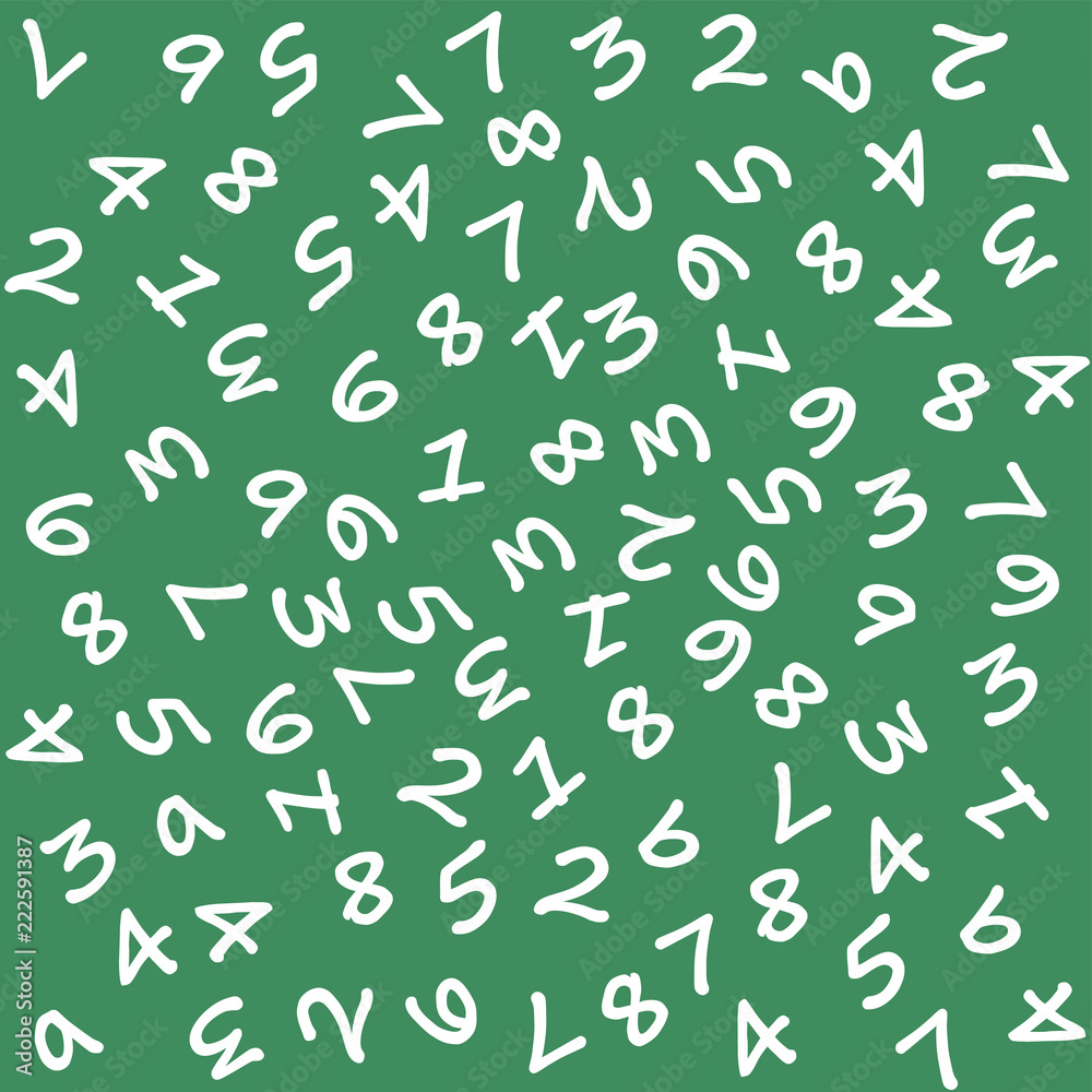 Vector background from numbers. Back to school. Seamless pattern. Vector illustration.