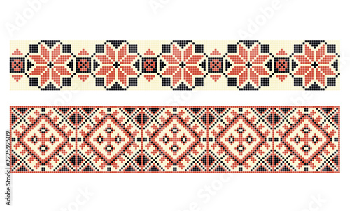 pattern for traditional Ukrainian cross-stitch embroidery