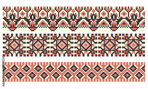 pattern for traditional Ukrainian cross-stitch embroidery