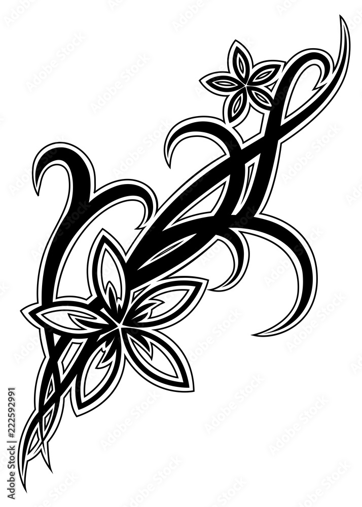 100 Polynesian Flower Tattoo Illustrations RoyaltyFree Vector Graphics   Clip Art  iStock