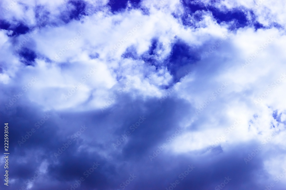 Blue sky with white clouds. beautiful nature