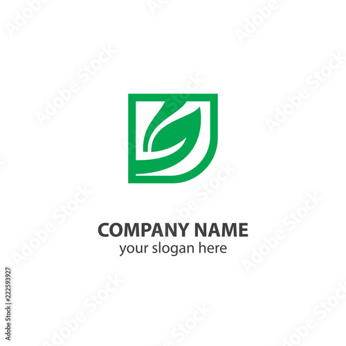 leaf nature logo design element