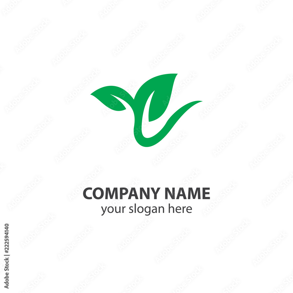 Obraz premium leaf nature logo design element