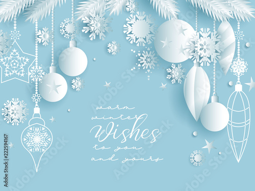 White Christmas holiday composition
