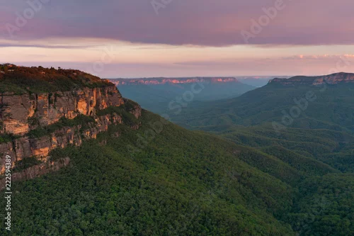 Fototapeta Blue Mountains Sunset Australia