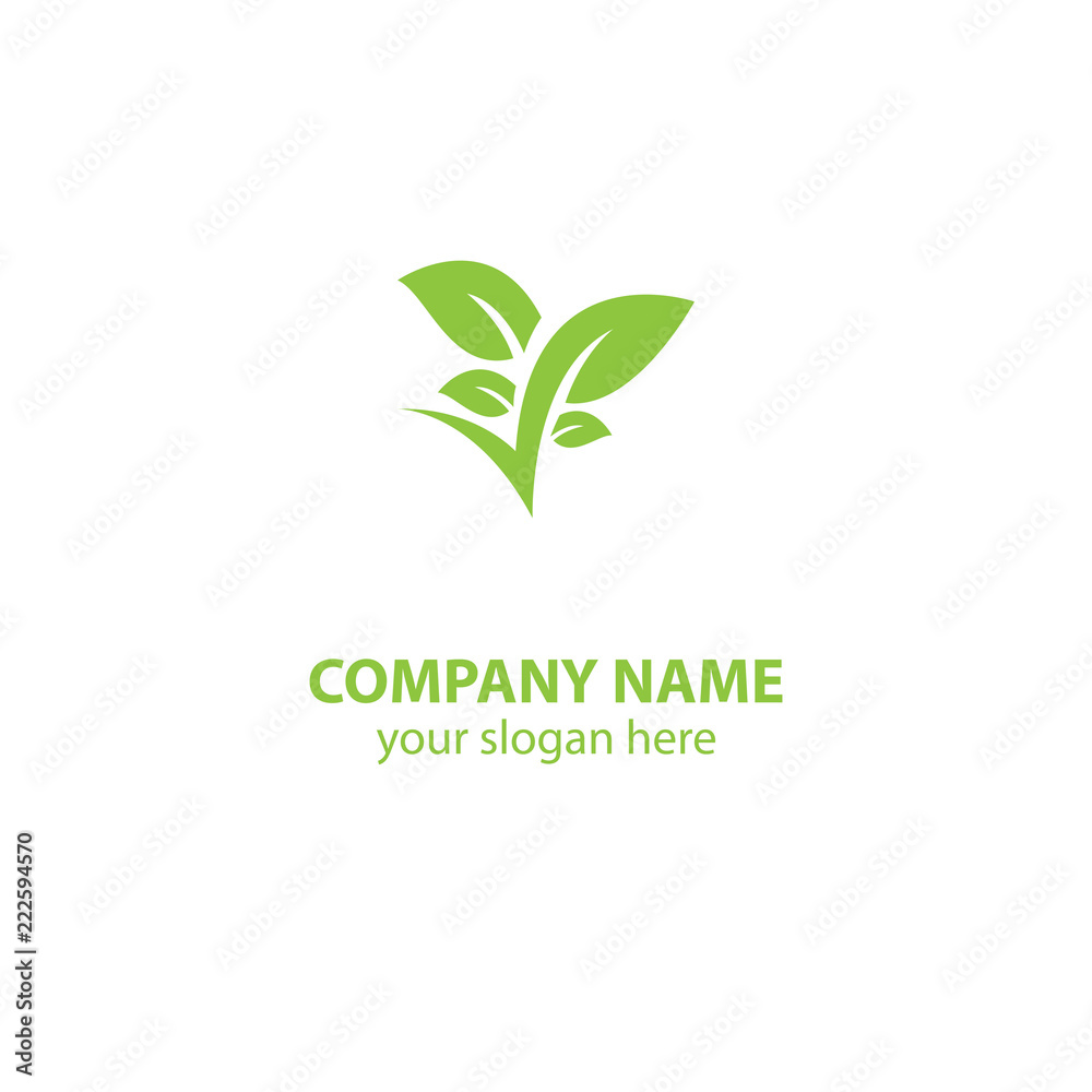 leaf nature logo design element leaf nature logo design element