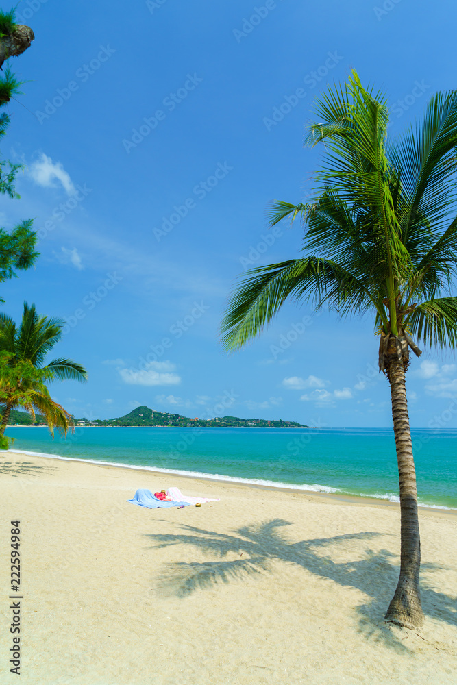 beach and tropical sea. Koh Samui