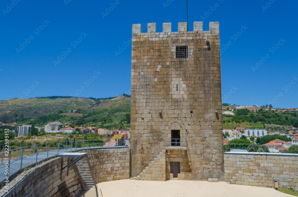 Torre de homemaje del castillo de Lamego, región del Douro. Portugal.