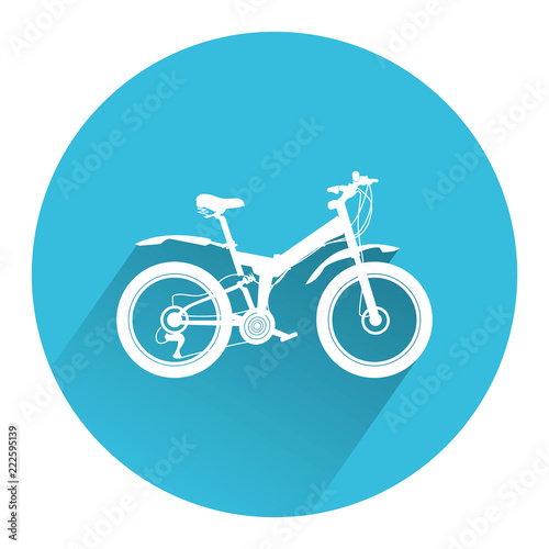 Mountain bike Icon. Blue bike