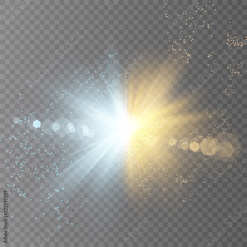 Vector illustration. Collision of two