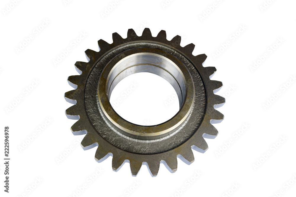 tractor clutch gear on isolated white background tractor clutch gear on isolated white background