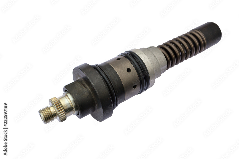 truck diesel engine fuel pump on isolated white background truck diesel engine fuel pump on isolated white background