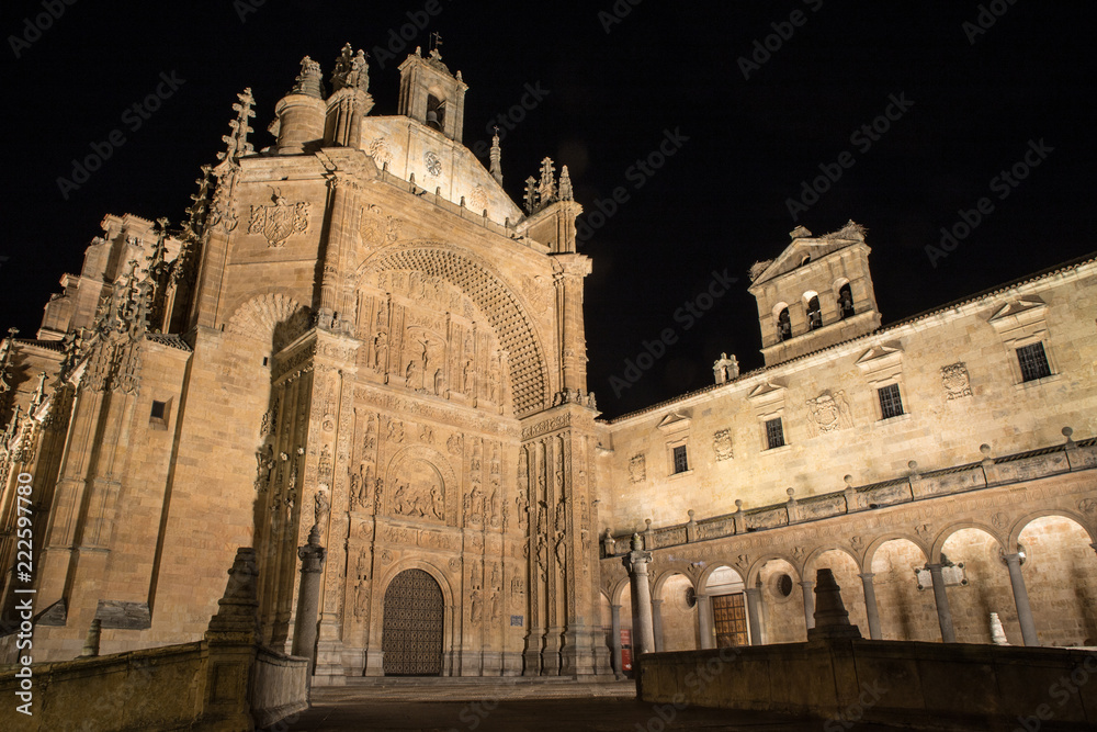 Beautiful view of the cathedral of Salamanca, Castilla y Leon, Spain