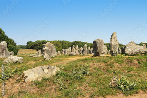 Carnac megalithic site in Brittany, France