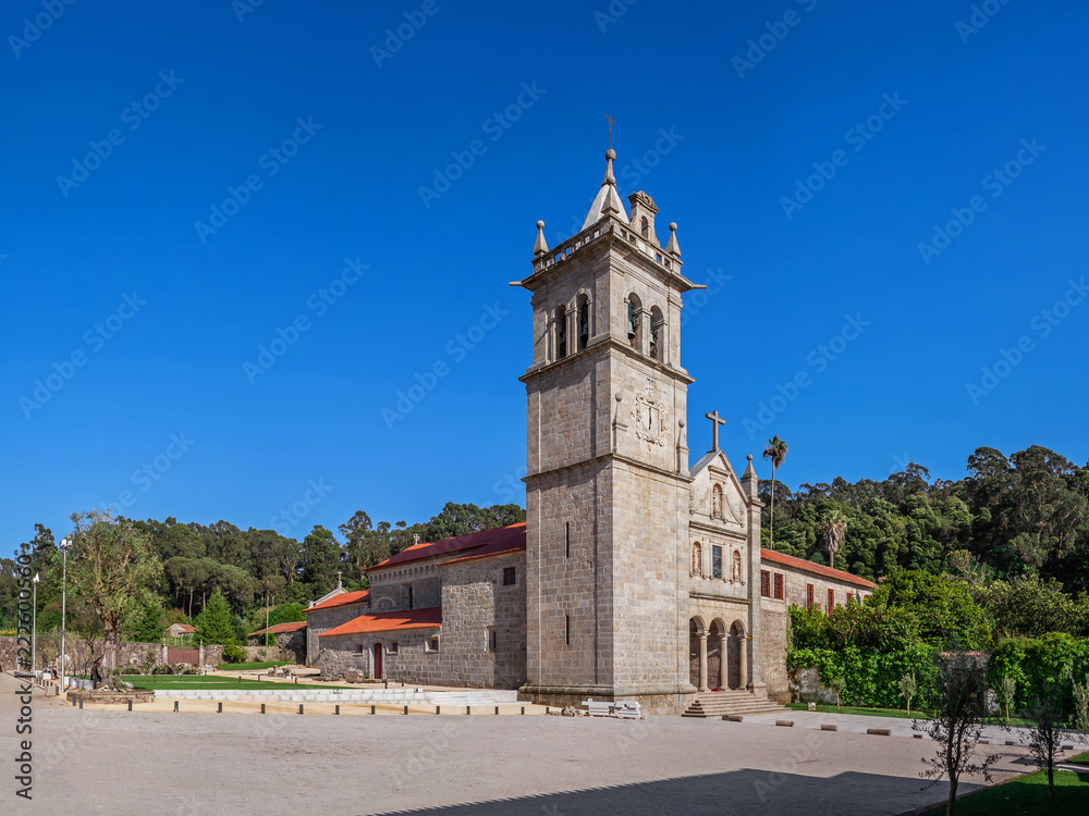 Landim Monastery. Medieval Romanesque and Gothic architecture. Vila Nova de Famalicao, Portugal.