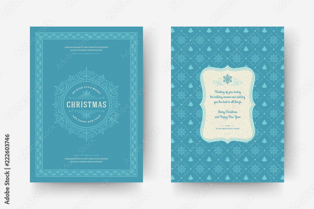 Christmas greeting card design template vector illustration. Christmas greeting card design template vector illustration.