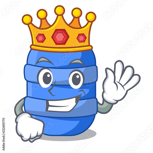 King plastic barrel container for fish cartoon